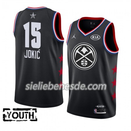 Kinder NBA Denver Nuggets Trikot Nikola Jokic 15 2019 All-Star Jordan Brand Schwarz Swingman